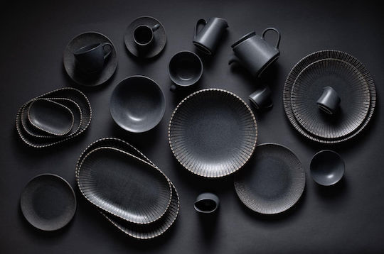 Fine Black Porcelain Dinnerware Set 20pcs