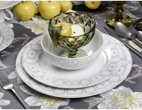 Cryspo Trio White Porcelain Dinnerware Set 40pcs