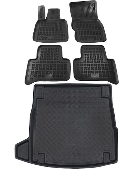 Rezaw Plast Set of Front and Rear Mats 5pcs for Alfa Romeo Stelvio 2016+ Black