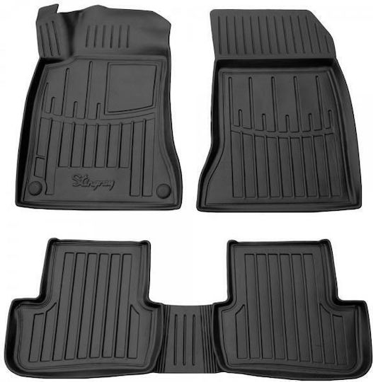 Race Axion Set of Front and Rear Mats 5pcs Tray Type for Mercedes-Benz A Class / GLA 2014-2019 Black