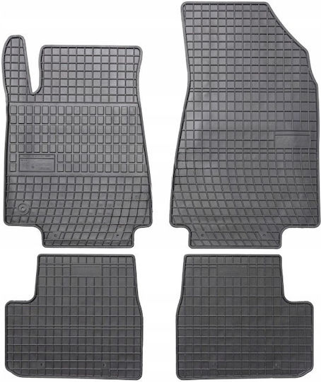 Frogum Set of Front and Rear Mats 4pcs for Citroen C3 2016 Black
