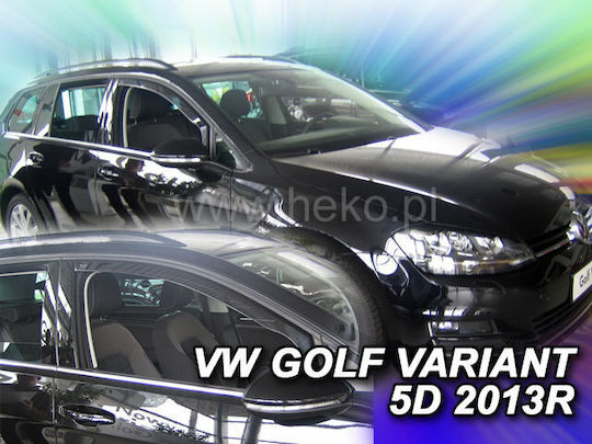 Heko Set of Windbreakers Front Car Dark Fime for Volkswagen Golf Plus 2pcs