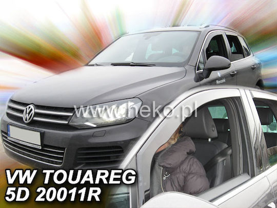 Heko Set of Windbreakers Front Car Dark Fime for Volkswagen Touareg 2pcs