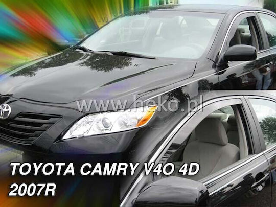 Heko Set of Windbreakers Front Car Dark Fime for Toyota Camry 2pcs
