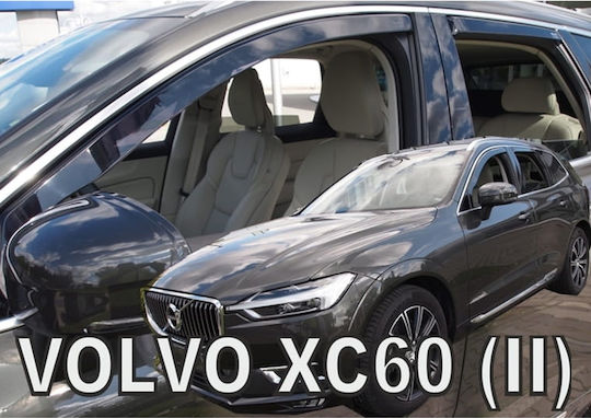 Heko Set of Windbreakers Front and Rear Car Dark Fime for Volvo XC 60 4pcs