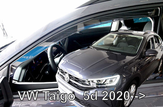Heko Set of Windbreakers Front Car Dark Fime for Volkswagen Taigo 5D 2020+ 2pcs
