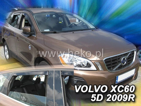 Heko Set of Windbreakers Front Car Dark Fime for Volvo XC 60 2pcs