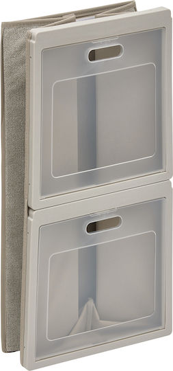 5Five Fabric Storage Box with Lid Grey 30.5x30.5x60.5cm