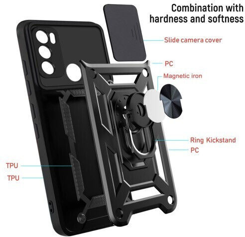 Hybrid Back Cover Plastic Pink (Moto G60)