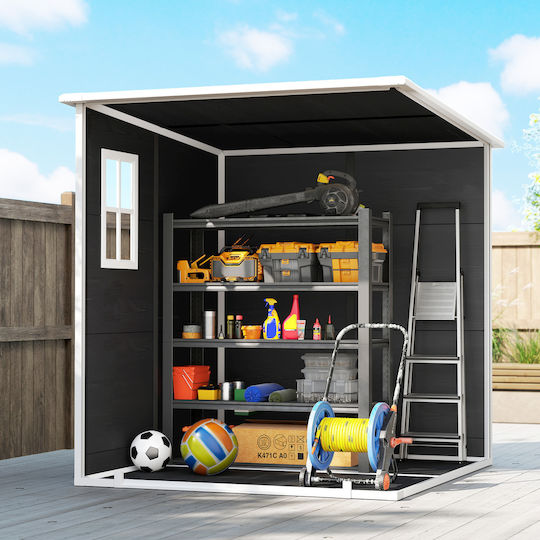 Kunststoff Gartenhaus M1.82xB1.82xH1.96m 84H-500V01 Grau
