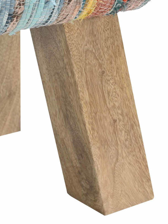 Outdoor Wooden Bench With Cushions 60x30x45cm