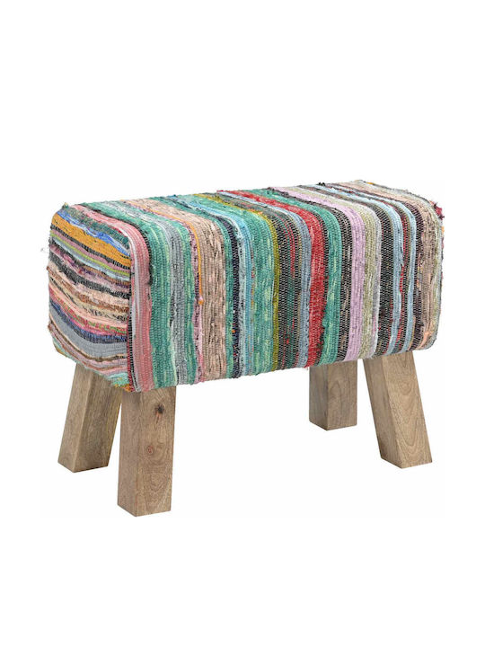Outdoor Wooden Bench With Cushions 60x30x45cm