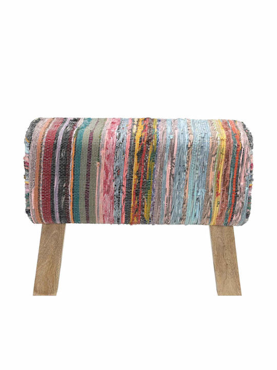 Outdoor Wooden Bench With Cushions 60x30x45cm