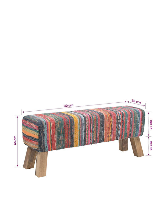 Outdoor Wooden Bench 110x30x45cm