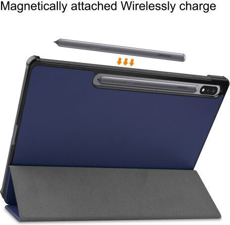 Tri-fold Bază De Sprijin Flip Cover Albastră Galaxy Tab S9+