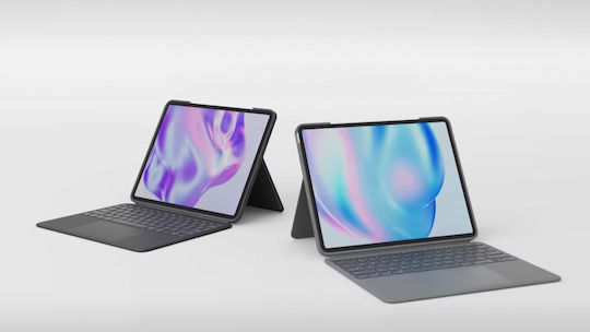 Logitech Combo Touch Klappdeckel mit Tastatur Grau (Ipad Air 11 M2)