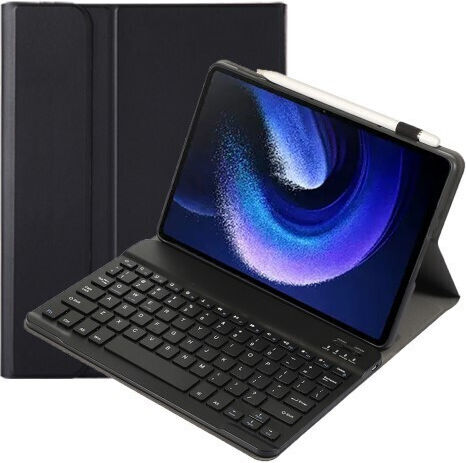 Flip Cover Cu Tastatură În Engleză SUA Neagră Xiaomi Pad 6