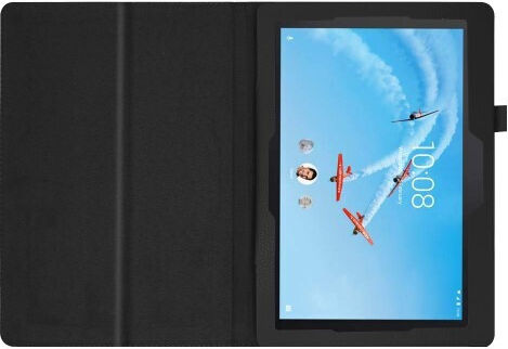 Book Klappdeckel Synthetisches Leder Schwarz (Lenovo Tab E10 10.1") 101802615A