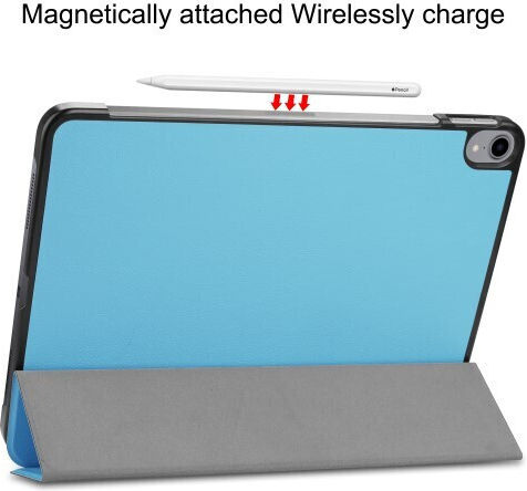 Magnetic 3-Fold Flip Cover Leather Light Blue iPad Pro 2018 11"