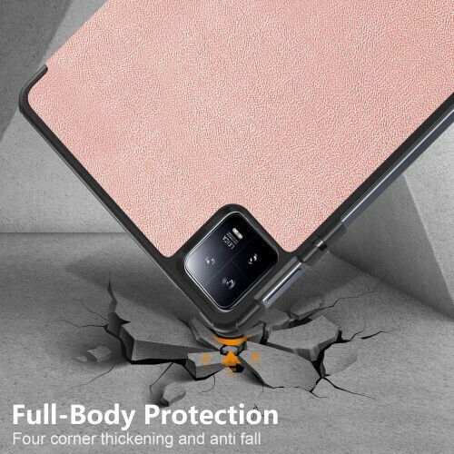 Три-слойна Стойка Флип Капак Розова (Xiaomi Pad 6)