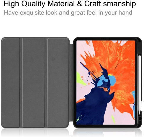 Tri-Fold Klappdeckel Synthetisches Leder Gray (iPad Pro 2020 12,9 Zoll) 101120500B