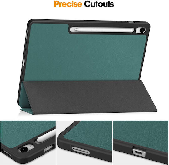 Tri-fold Stand Flip Cover Greeη (Samsung Galaxy Tab S10 FE+)