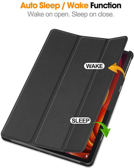 Tri-fold Βάση Στήριξης Flip Cover Μαύρη (Lenovo Tab K11 Plus)