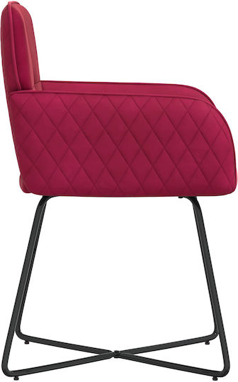 Samt Ess- und Küchenstühle Rote 6Stücke 59x56.5x86cm