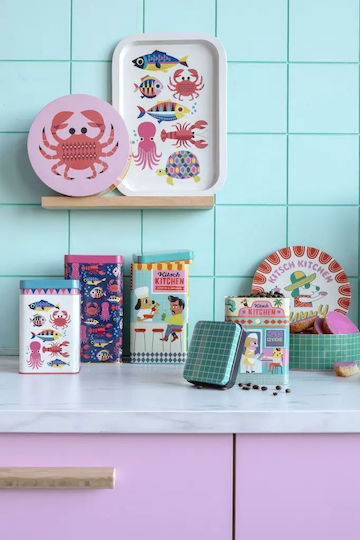 Kitsch Kitchen Κουτί Γενικής Χρήσης με Καπάκι Μεταλλικό 11x20cm