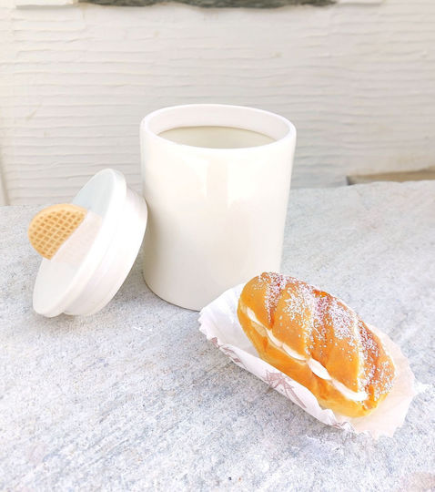 General Use Jar with Lid Porcelain 11x16cm