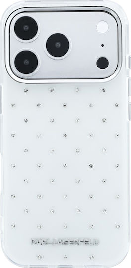 Karl Lagerfeld Iml Rhinestones Allover Magsafe Case Iphone 18 Pro Max White