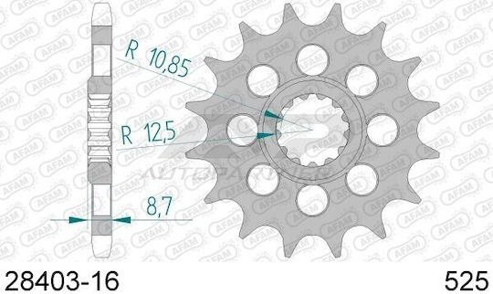 Afam Front Sprocket 525 Chain Code 28403-16