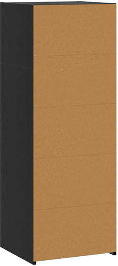 Highboard Hängeschrank fürs Wohnzimmer aus Spanplatte in Schwarz und Eiche 45x41x124 cm