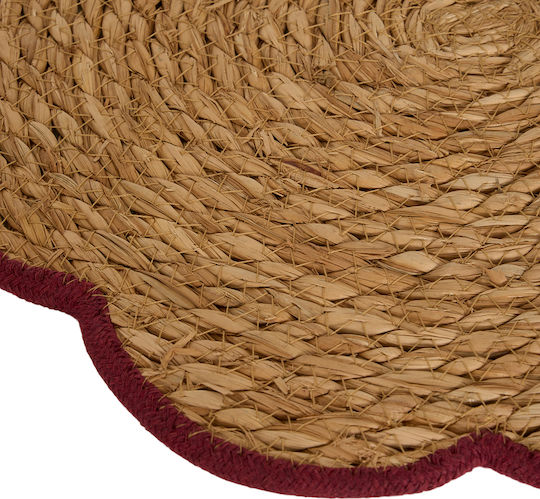 S-d Round Wicker Red Placemats 38cm