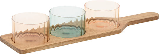 Glas Dessert Turm Ständer 3 Schlitze Ø39,5cm P10xM5,2cm