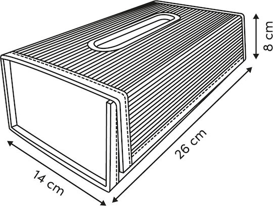 5Five Suport Pentru Șervețele Bej 26x14x8cm 220337B