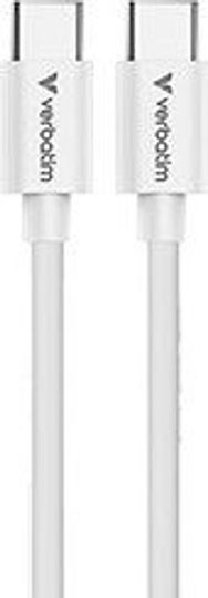 Verbatim GaN Charger with USB-C Port and USB-C - USB-C Cable 20W Power Delivery White Mini