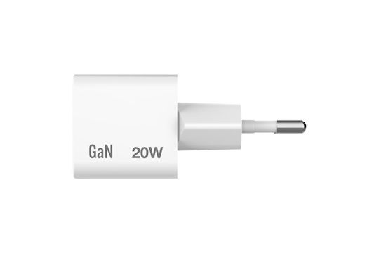 Verbatim Wireless Charger GaN With USB-C Output Port 20W Power Delivery White Mini