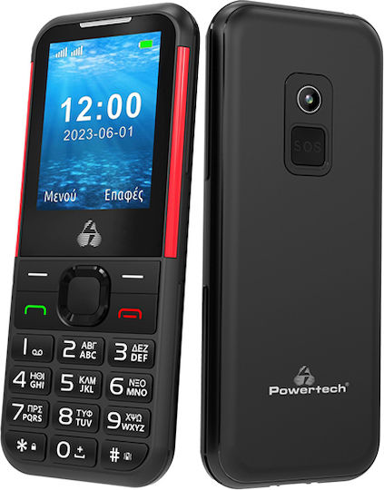 Powertech Milly Flip V2 Dual SIM Handy mit Großen Tasten Schwarzes