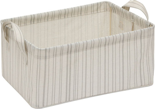 5Five Καλάθι Αποθήκευσης Υφασμάτινο Λευκό 35x25.5x16cm