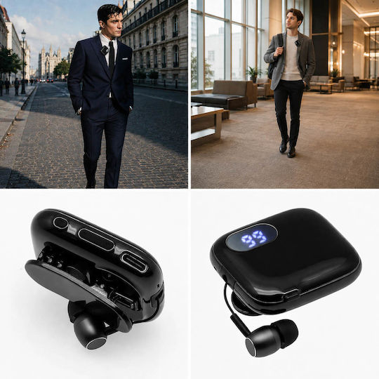 K91 In Ear Bluetooth Безжични Слушалки За Ревера Черно