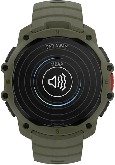 Polar Street X 45mm Wasserdichte Smartwatch mit Herzfrequenzmesser (Waldgrün)
