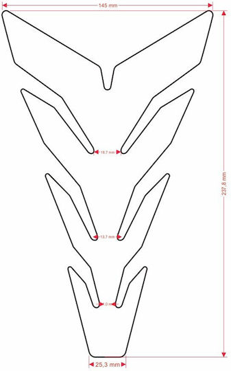 Tank Protector Sticker for Motorcycle Cgmos103p/pr3070