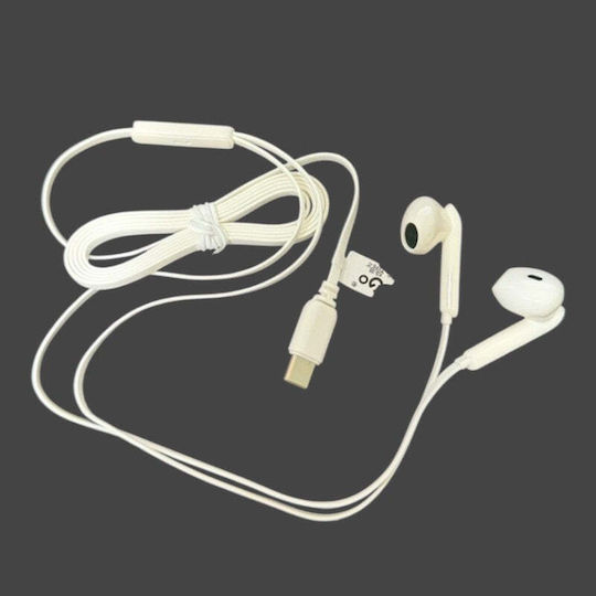 KS-35 Earbuds Handsfree Earphones with USB-C Plug White