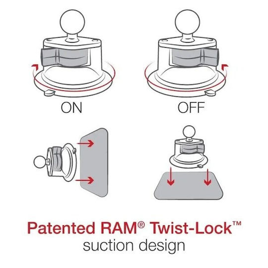 RAM Mount Μπίλια για Βάση Κινητού Μοτοσυκλέτας