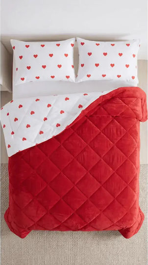 SteweHome Steppdecke Halbdoppelt 195x215cm Rote