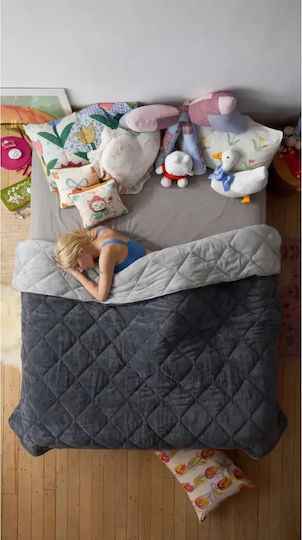 SteweHome Steppdecke Einzel 155x215cm Grau