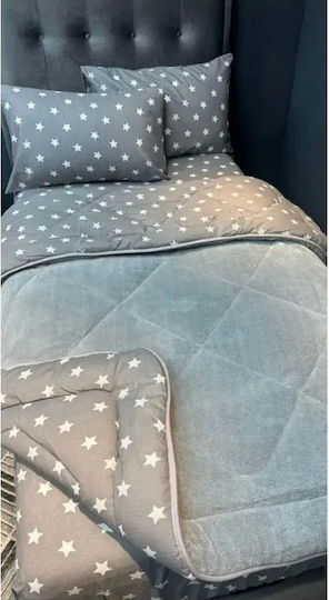 SteweHome Πάπλωμα Μονό 155x215εκ. Γκρι
