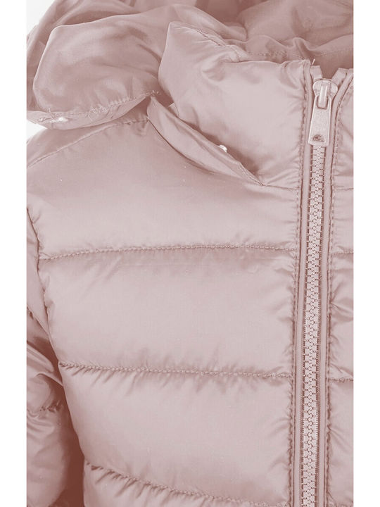 Kinderjacken & Winterjacken Gesteppt Kurze mit Futter & Kapuzen-Rosa