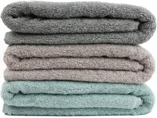 SteweHome Πετσέτα Σώματος 70x140εκ. Γκρι 3τμχ
